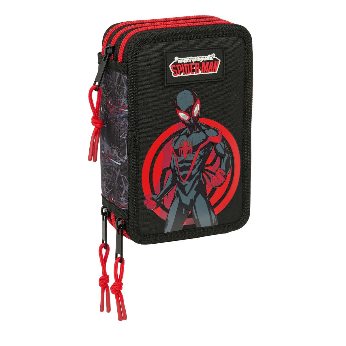 Necessaire Spider-Man Nero 12,5 x 19,5 x 5,5 cm 37 Pezzi