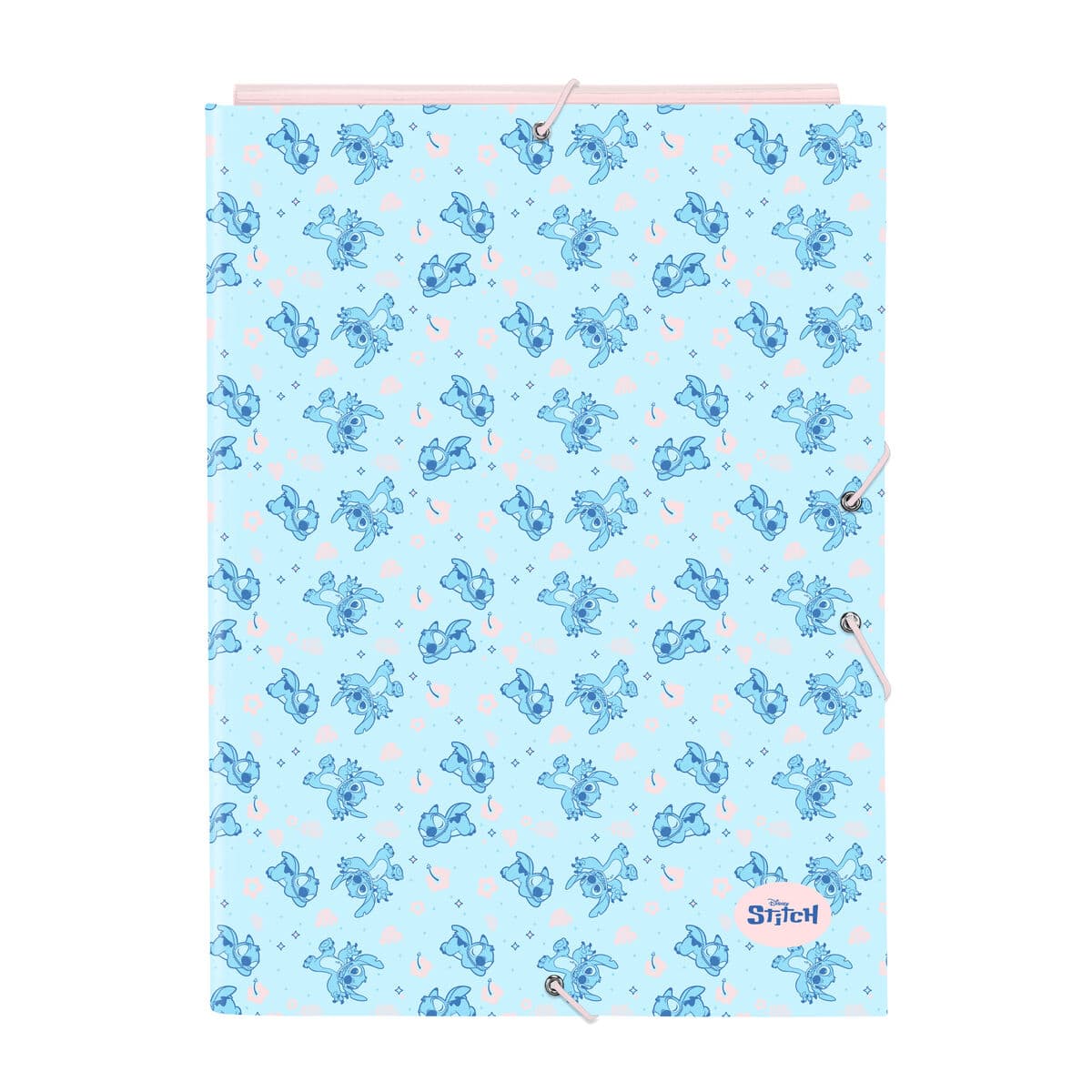 Raccoglitore ad anelli Lilo & Stitch Ohana Azzurro Rosa chiaro A4 26 x 33.5 x 2.5 cm