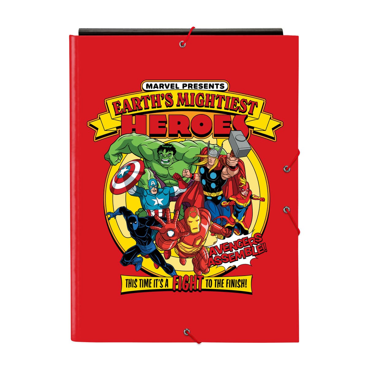 Raccoglitore ad anelli The Avengers Azzurro Nero A4 26 x 33.5 x 2.5 cm