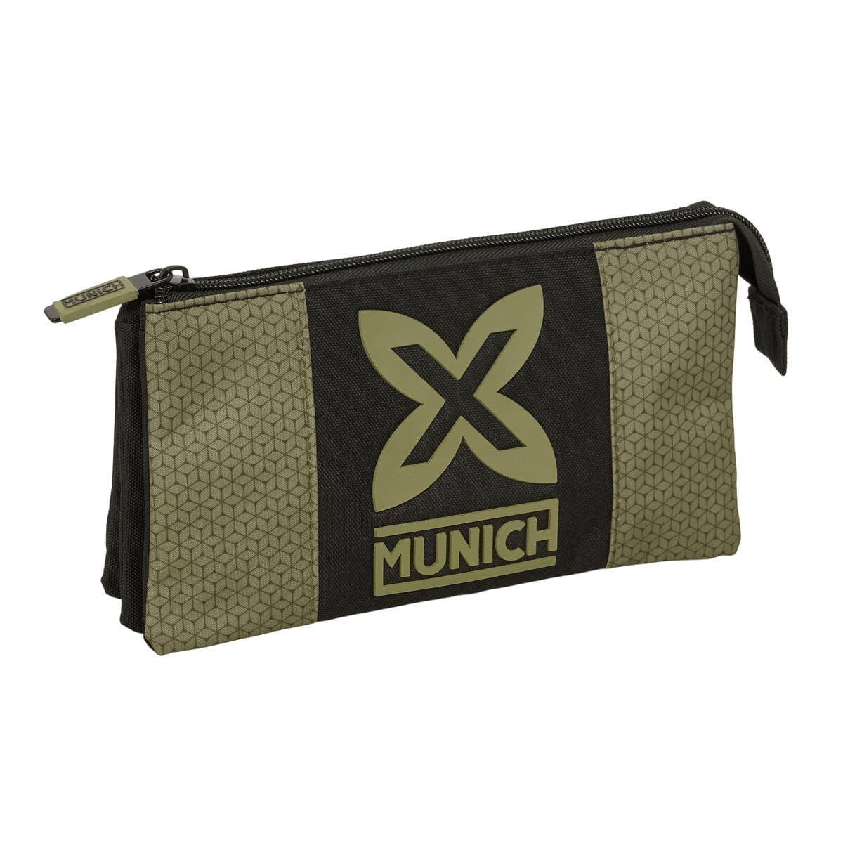 Zaino Scuola Munich West Nero Verde 22 x 12 x 3 cm