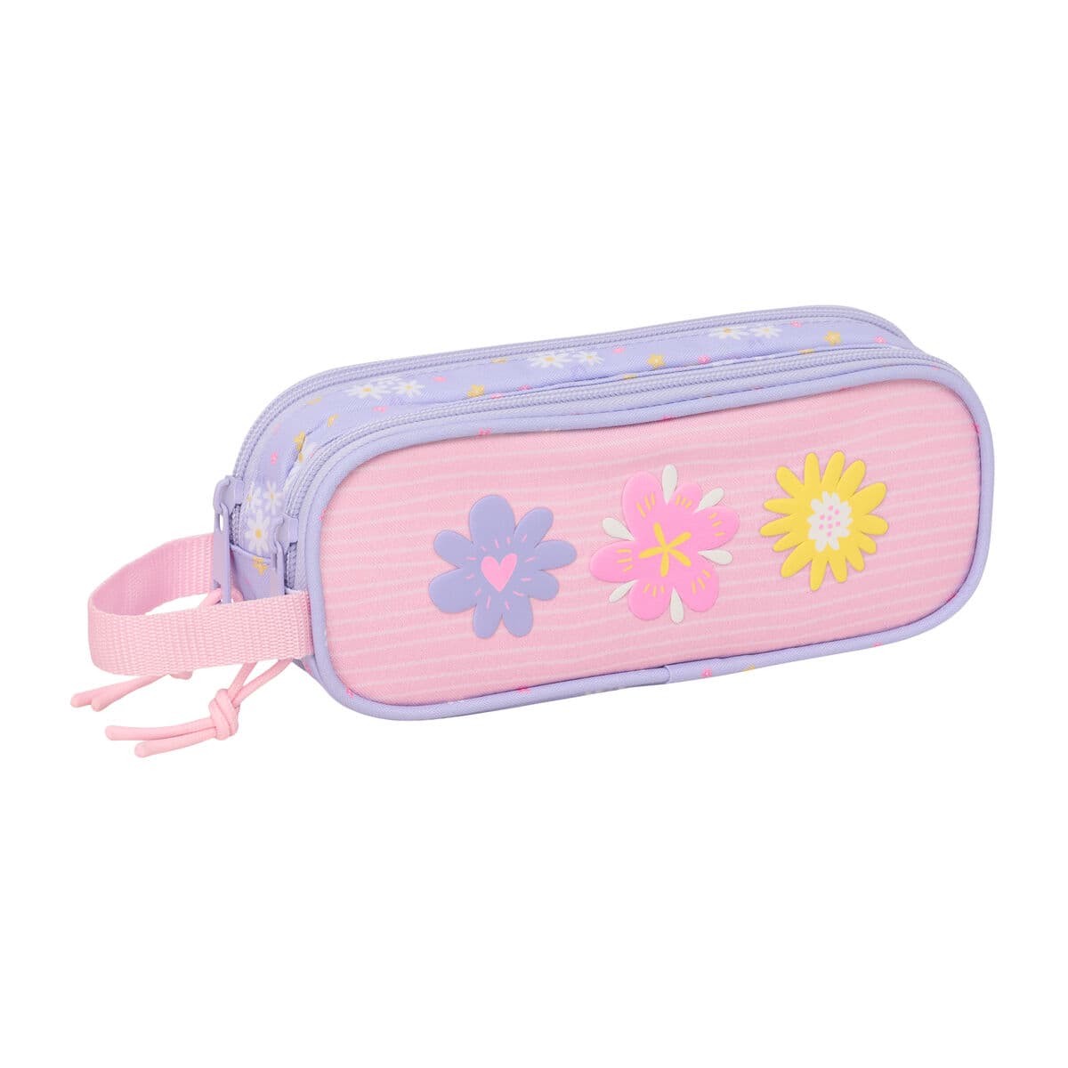 Necessaire Safta Bouquet Rosa Lilla 21 x 8 x 6 cm