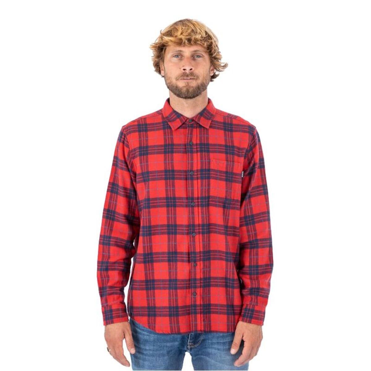 Camicia a Maniche Lunghe Uomo Hurley Portland Organic Rosso Cremisi