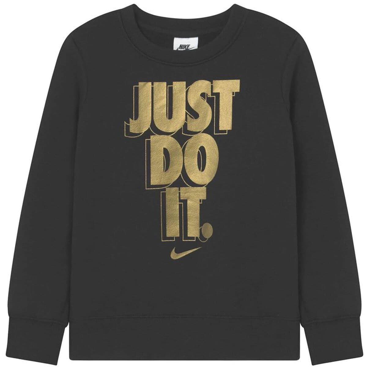 Felpa senza Cappuccio da Bambina Nike Gifting Nero