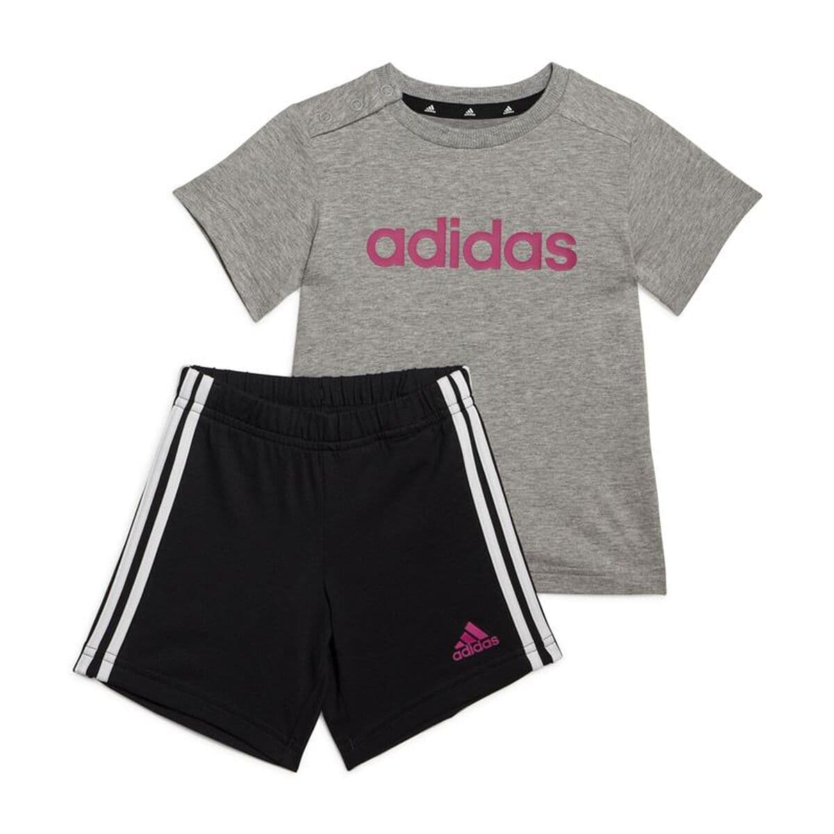Set di Indumenti Adidas Essentials Lineage Grigio scuro