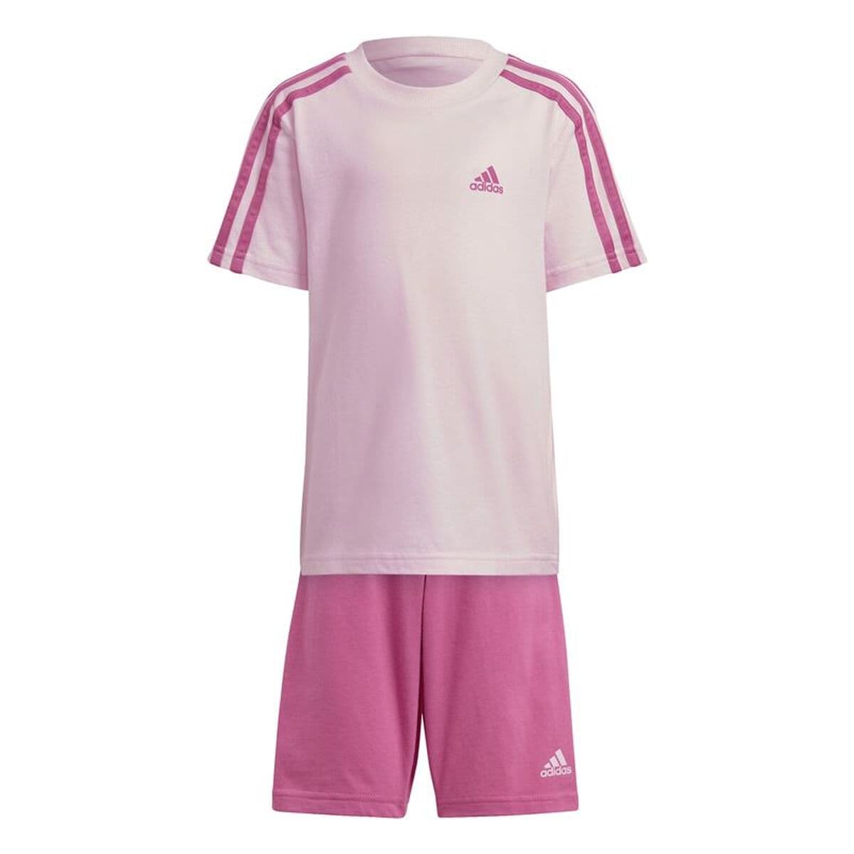 Completo Sportivo per Bambini Adidas Lk 3S Co T Set Rosa