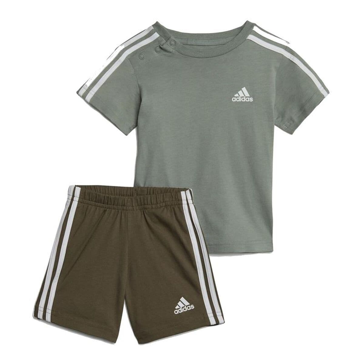 Completo Sportivo per Neonati Adidas 3 Stripes Sport Azzurro