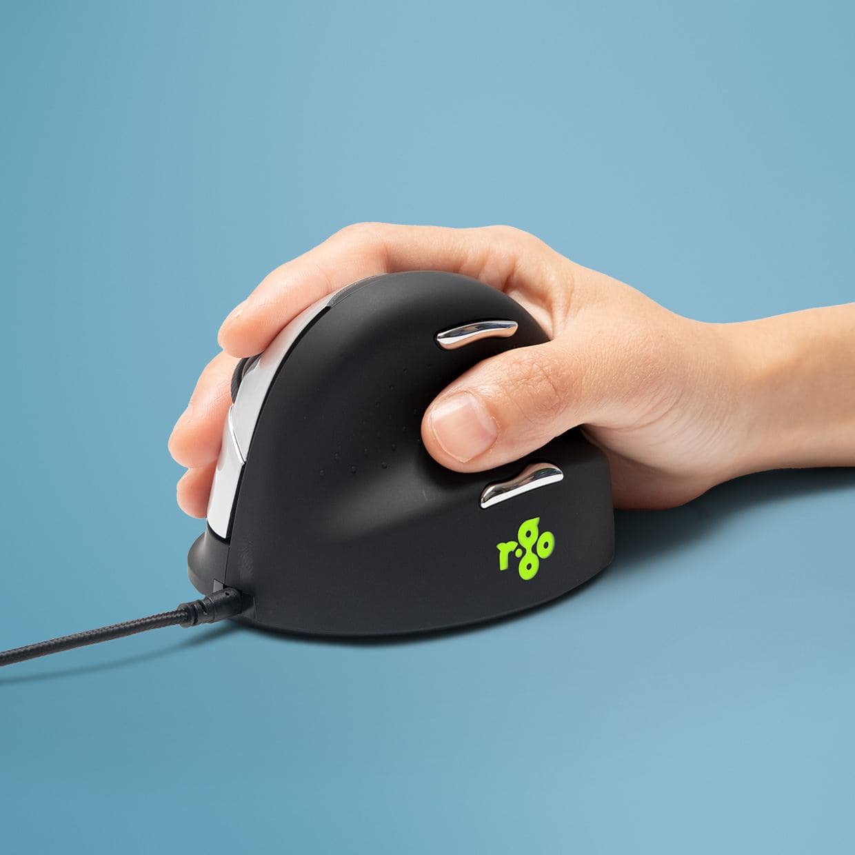 R-Go Tools Mouse Ergonomico HE Break Grande - Destrorso con Cavo
