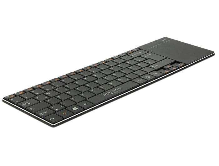 DeLOCK 12454 Tastiera Wireless con Touchpad Micro-USB Nero