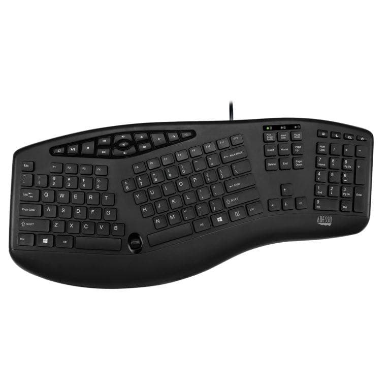 Adesso AKB-160UB-UK Ergonomische USB-Tastatur UK-Layout