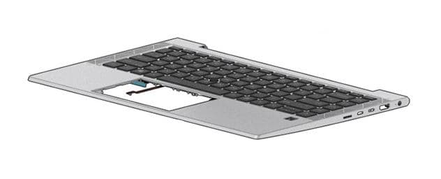 HP EliteBook 840 G7 - Tastiera con Top Cover (Layout Danese)