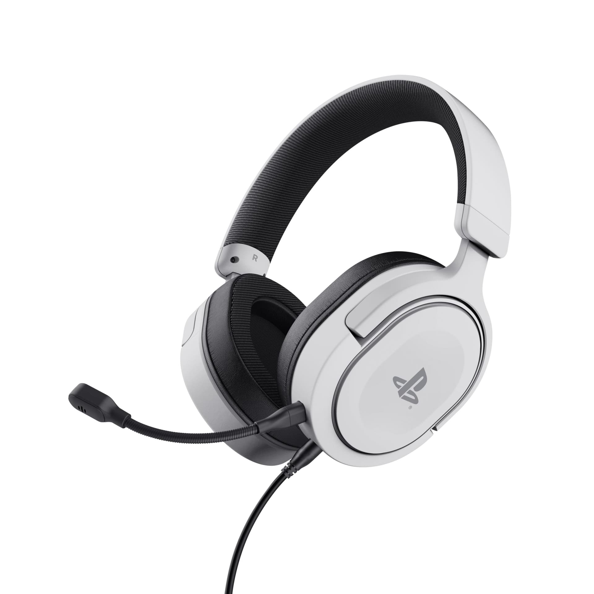 Trust GXT 498 Forta Auricolare Cablato a Padiglione Gaming Nero, Bianco (trust Gxt498w Forta Headset Ps5)