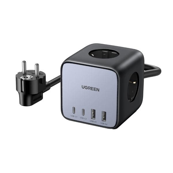 Ugreen DigiNest Cube 7 in 1 - Multipresa 3 prese AC + USB-C 1,8 m