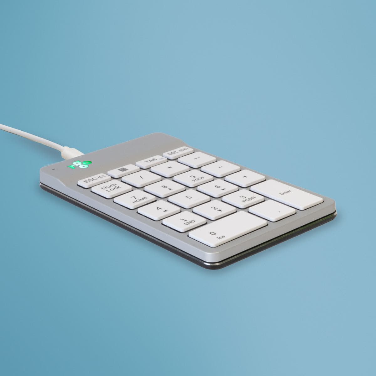 R-Go Tools Tastiera numerica R-Go Numpad Break, tastiera numerica ergonomica con software di pausa, cablata, bianca (R-GO TOOLS NUMPAD BREAK NUMERIC - KEYPAD WITH WHITE WIRE) - Versione Tedesca