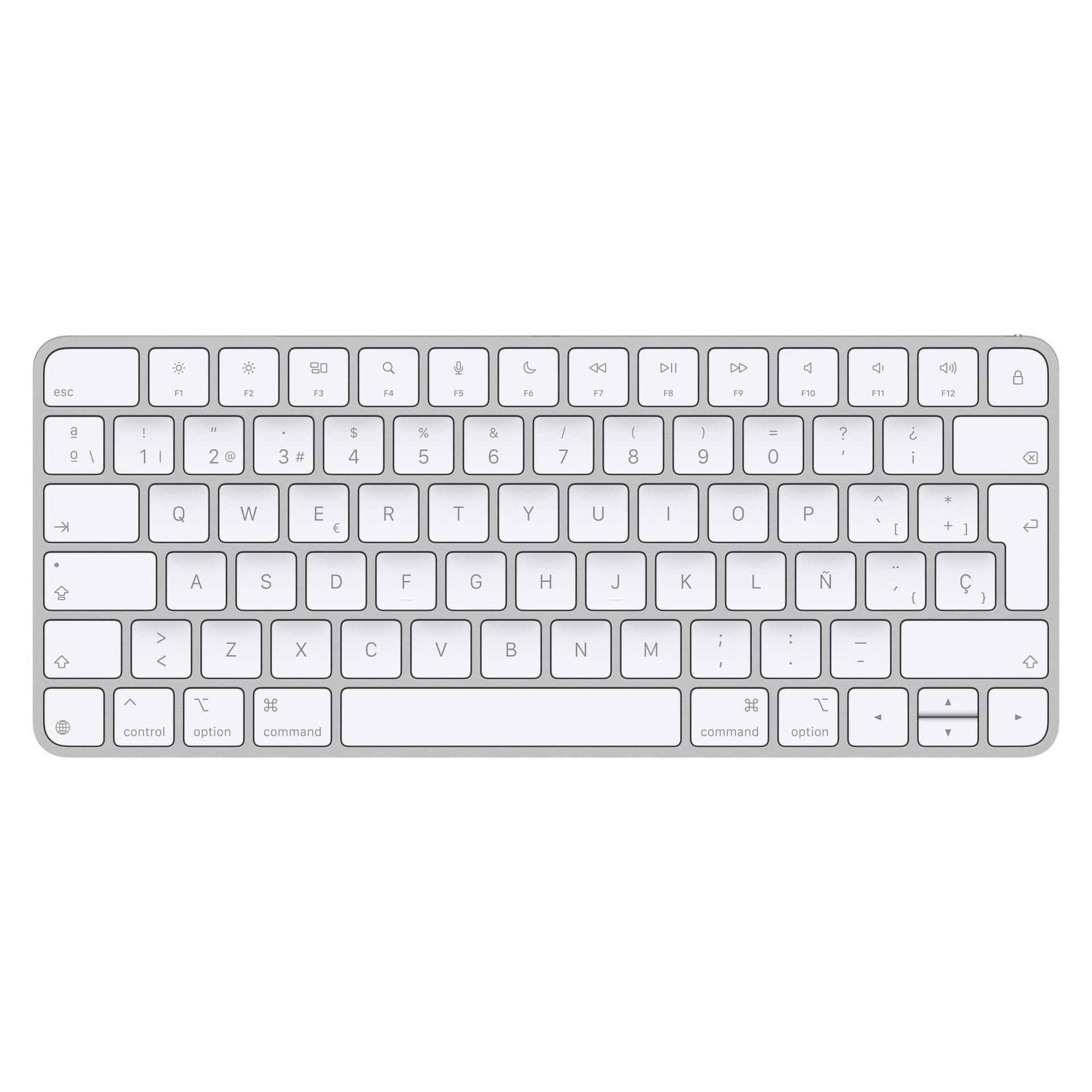 Apple Magic tastiera Universale USB + Bluetooth QWERTY Spagnolo Bianco (Apple Magic Keyboard - Keyboard - USB-C - wireless - Bluetooth - QWERTY - Spanish) - Versione UK