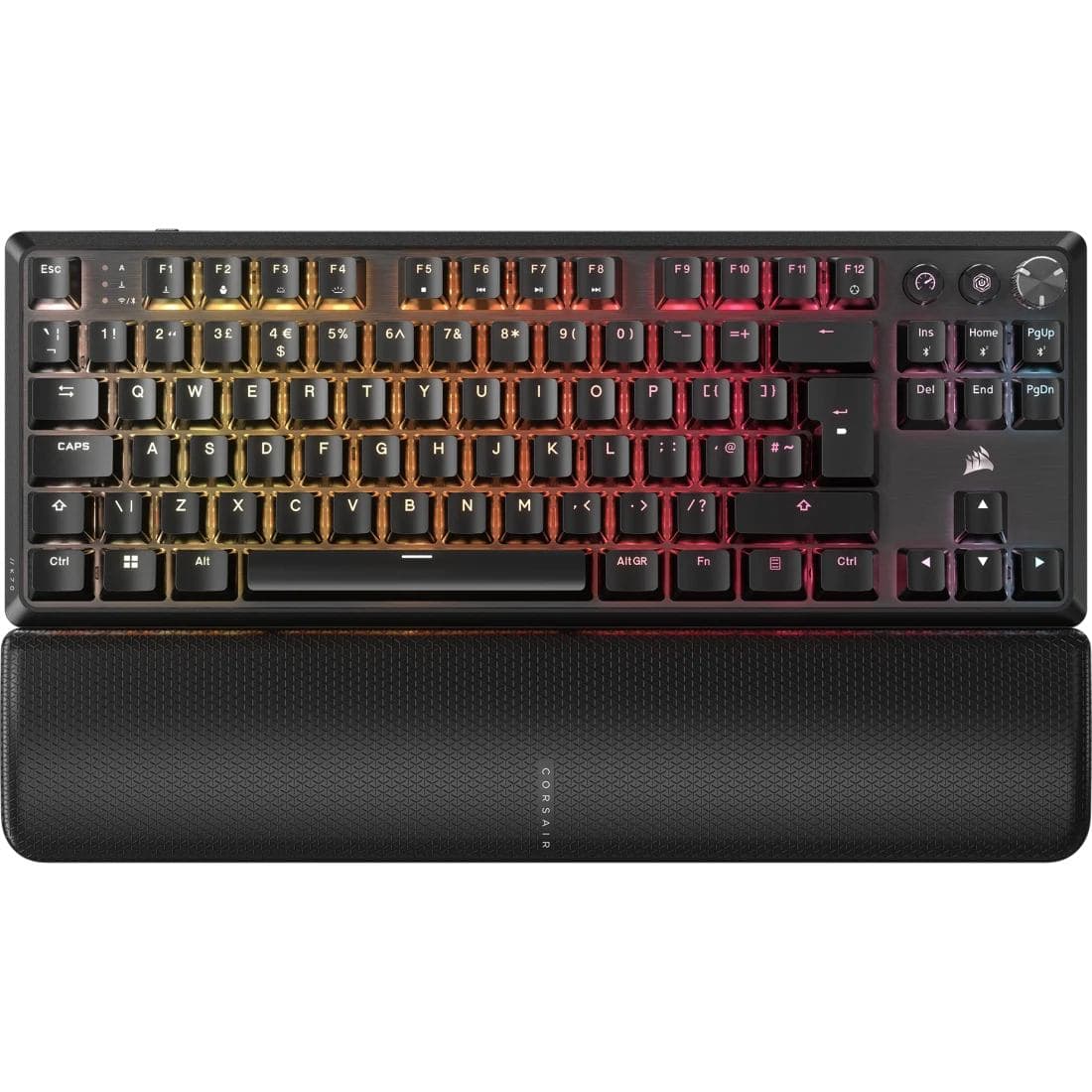 Corsair K70 CORE TKL tastiera Gaming USB + RF Wireless + Bluetooth QWERTY Inglese UK Nero (CORSAIR K70 CORE TKL RGB W/L KB MGX RED) - Versione UK