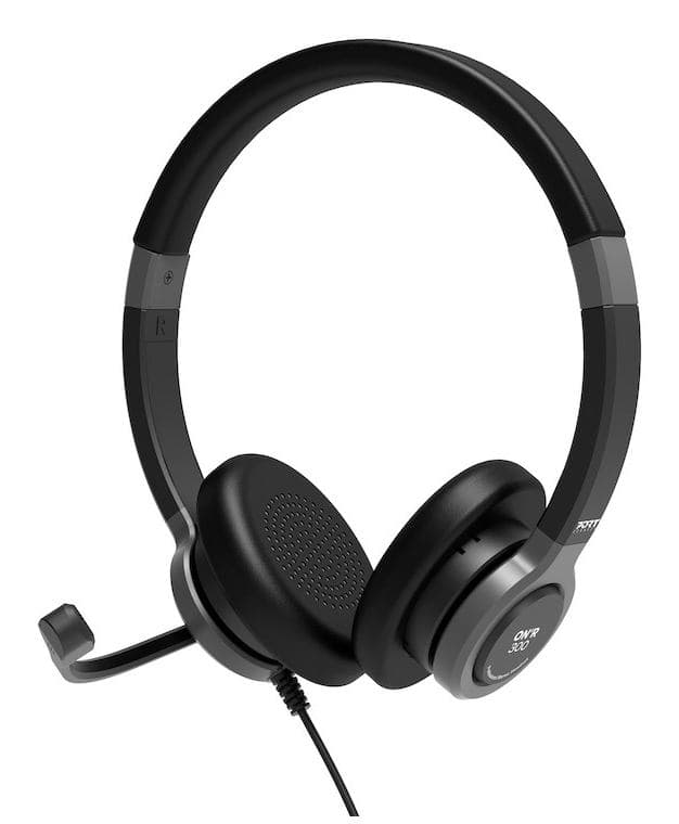 Port Designs 912001 cuffia e auricolare Cablato A Padiglione Ufficio USB Type-C / USB Type-A Nero (STEREO HEADSET ACTIVE OFFICE - USB MIC OFFICE)