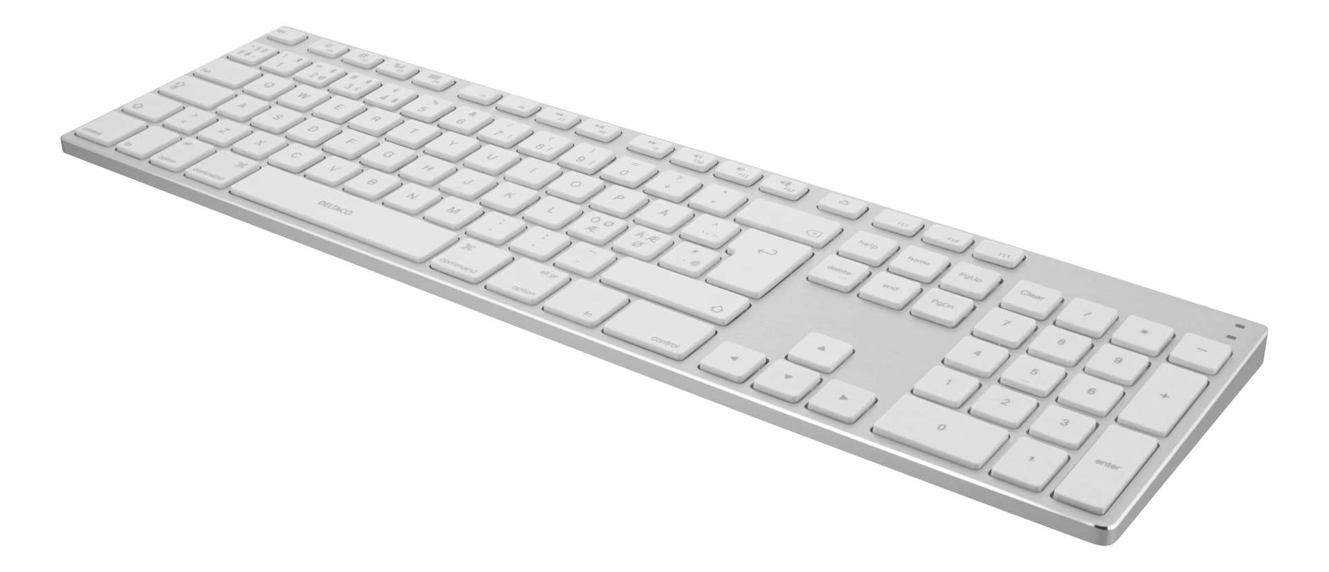 Deltaco TB-402 tastiera Universale Bluetooth QWERTY Nordic Argento (DELTACO TB-402 - tastatur - Pan nordis)