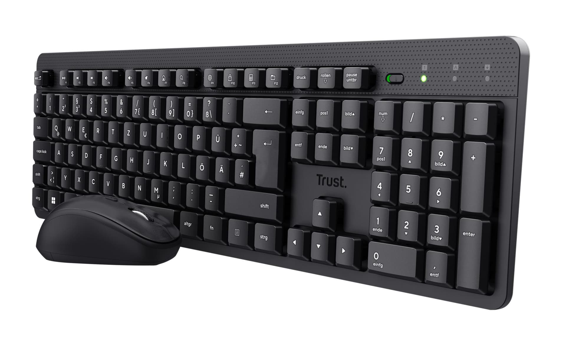 Trust TKM-360 tastiera Mouse incluso Ufficio RF Wireless QWERTY Nordic Nero (Trust TKM-360 - tastatur og mus-sæt -)