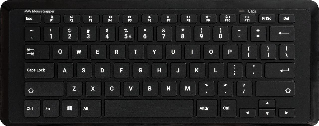 Mousetrapper Type Mini - Nordic tastiera Ufficio USB Nero (Mousetrapper Type Mini - tastatur - QW)