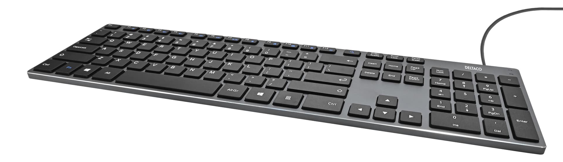 Deltaco TB-801-US tastiera Universale USB QWERTY Inglese US Nero (DELTACO TB-801 - tastatur Indgangsudst)