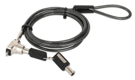 Manhattan 440486 cavo di sicurezza Nero, Translucent 1,8 m (LAPTOP NANO LOCK KEY 1.4M-STEEL - WITH CLEAR PVC JACKET)