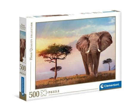 Clementoni African Sunset Puzzle 500 pz Animali (Clementoni African Sunset Puslespil 50)