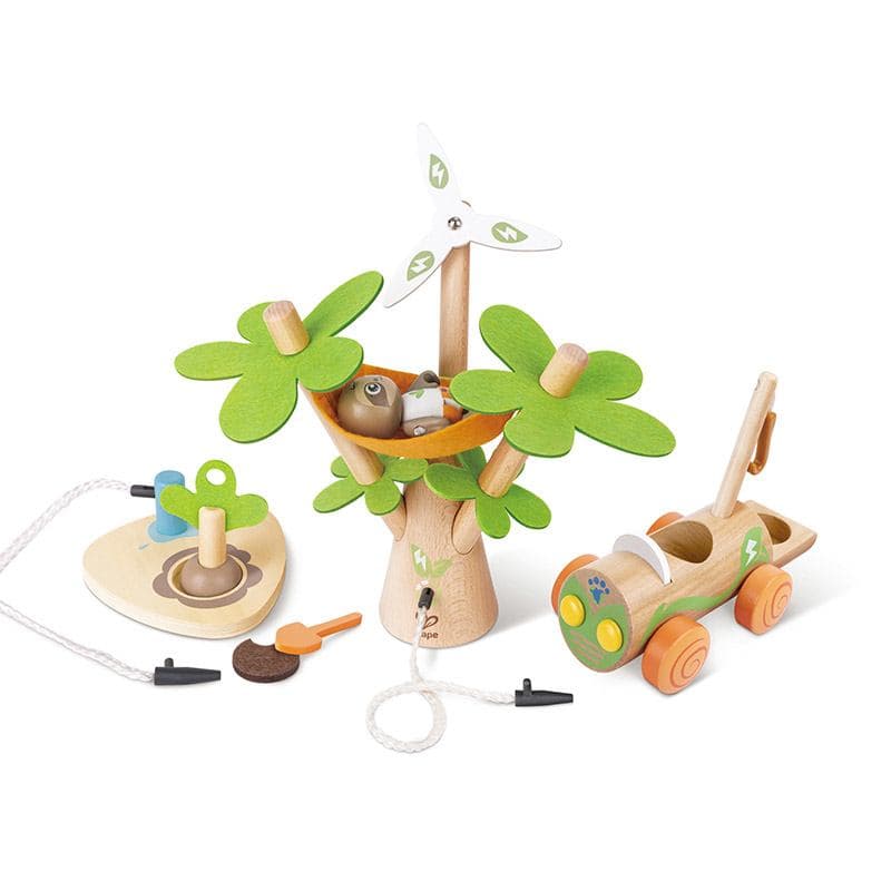 Hape E3417 set da gioco (Hape trees with electric car, toy vehi)