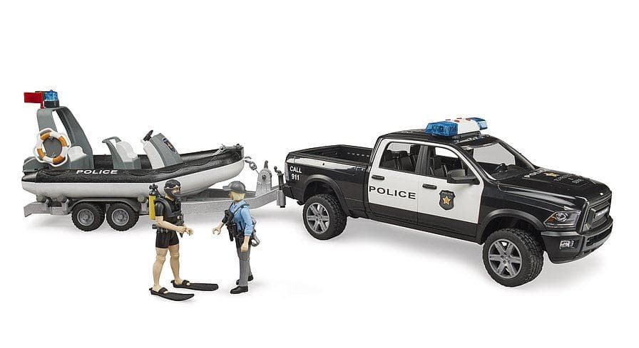 BRUDER RAM 2500 Pick-up polizia con modulo L + S (Bruder RAM 2500 police pickup, L+S mod)