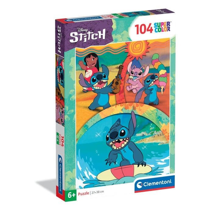 Clementoni Supercolor 25042 puzzle 104 pz Cartoni (104 pcs Puzzles Disney Stitch)