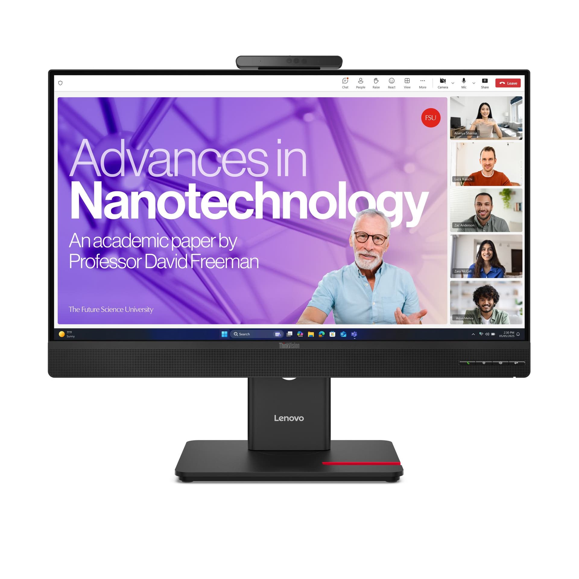 Lenovo ThinkVision T27QD-4v Monitor (Lenovo ThinkVision T27qd-4v - LED monitor - 27 - 2560 x 1440 QHD @ 120 Hz - IPS - 350 cd/m² - 1500:1 - 4 ms - HDMI, 2xDisplayPort, 2xUSB-C - speakers - eclipse black)