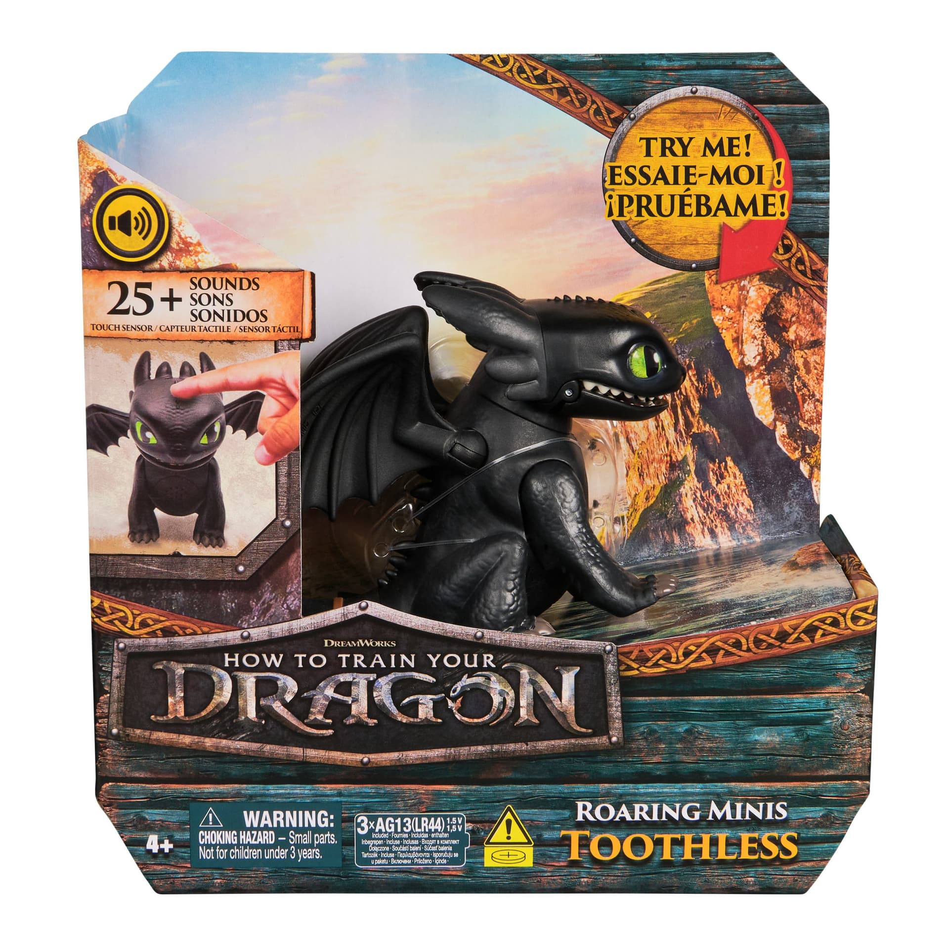 DreamWorks Dragons How to Train Your Dragon, Mini Sdentato Interattivo, Drago Interattivo con 25 suoni, Giocattoli per Bambini e Bambine, 4+ Anni (Drachenzähmen leicht gemacht - Interak)