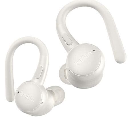 Belkin SoundForm ActiveFit Auricolare Con cavo e senza cavo A clip Musica e Chiamate USB tipo-C Bluetooth Bianco (SOUNDFORM ACTIVEFIT EARBUDS CREAM)