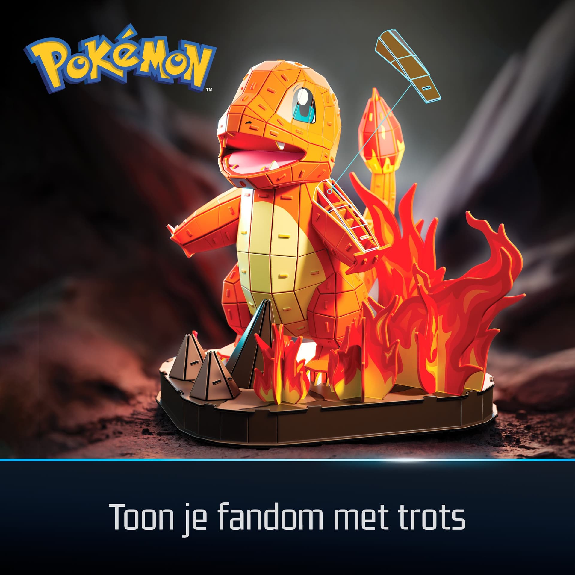 4D Build , Pokémon Charmander, Kit di Modellismo 3D, Puzzle per Adulti, 241 pezzi, dai 12 Anni in su (4D Build - Pokémon Glumanda)
