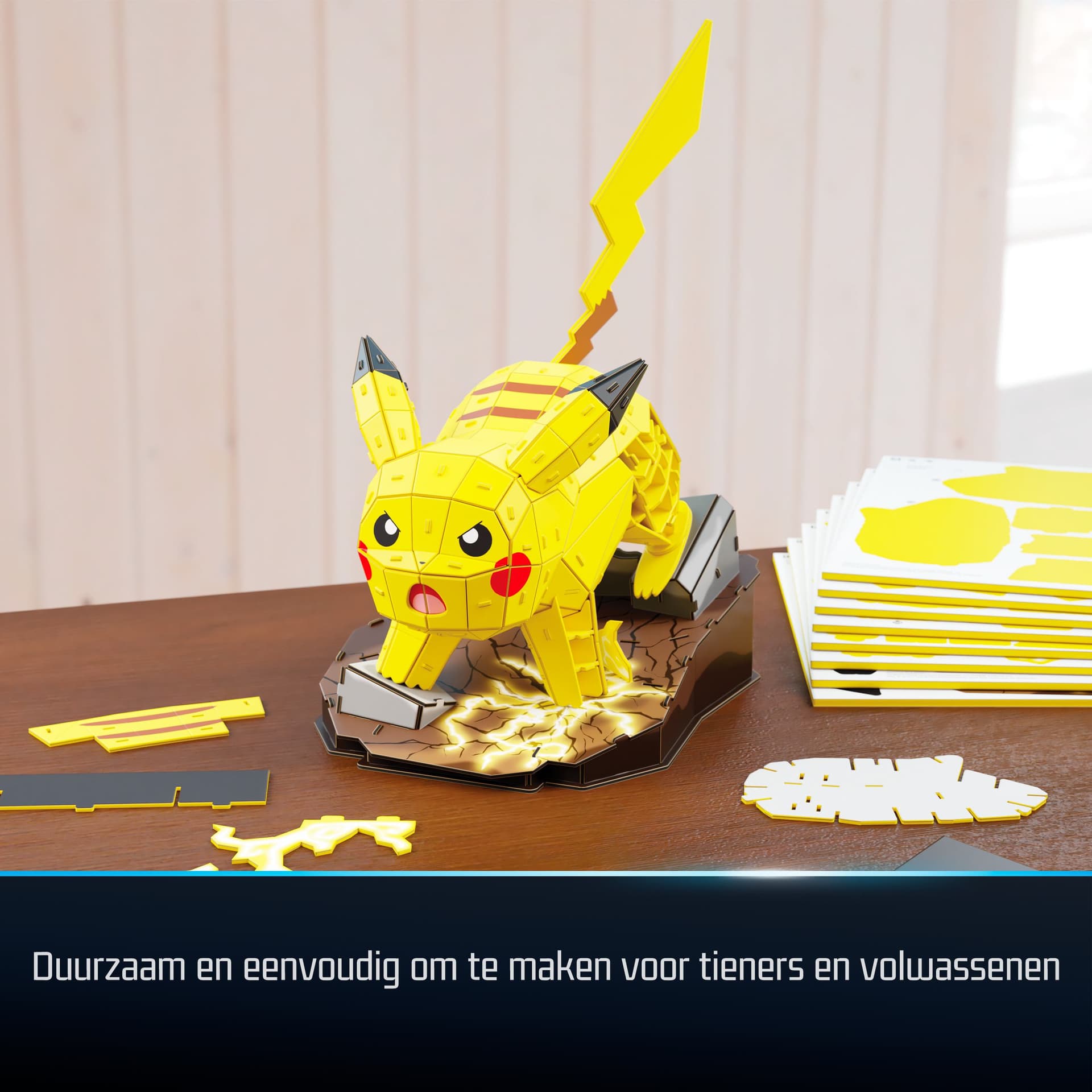 4D Build , Pokémon Pikachu, Kit di Modellismo 3D, Puzzle per Adulti, 201 pezzi, dai 12 Anni in su (4D Build - Pokémon Pikachu)
