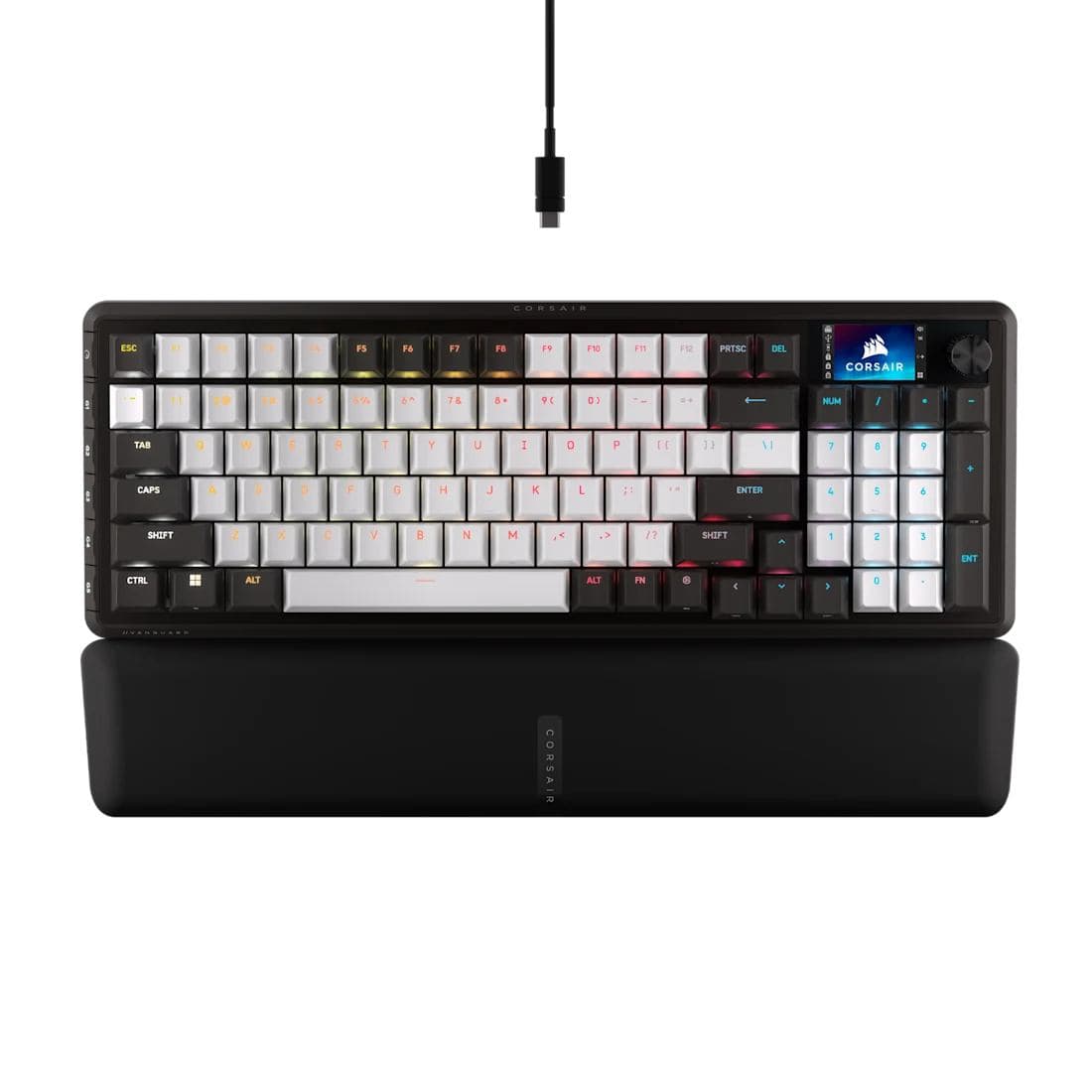 Corsair CH-91E921E-UK tastiera Gaming USB QWERTY Inglese UK Nero, Bianco (CORSAIR VANGUARD 96 MECHANICAL KEYBOARD) - Versione UK