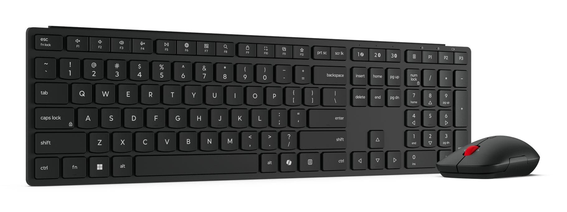 Lenovo 4X31S04830 tastiera Mouse incluso Casa/ufficio RF senza fili + Bluetooth Italiano Nero (Lenovo Multi-Mode Pro Combo 6000 - Set mouse e tastiera - senza fili - 2.4 GHz, Bluetooth 5.3 - QWERTY - italiana - nero eclisse - confezione brown box)