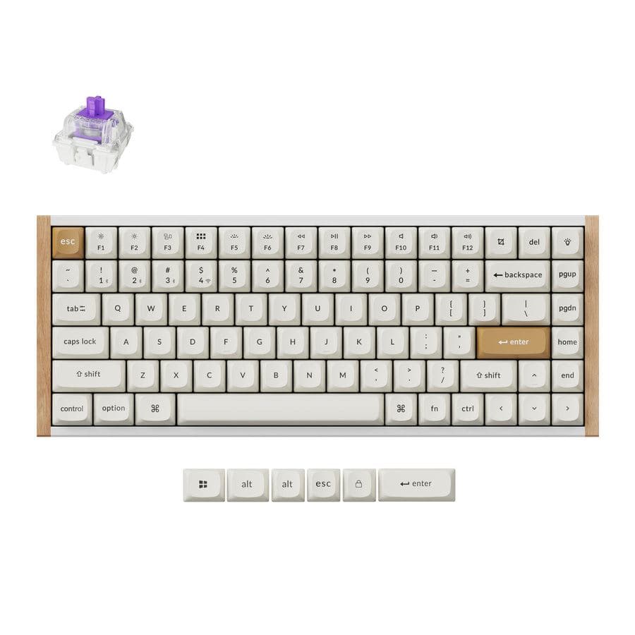 Keychron K2H-Q1-UK tastiera Gaming USB + RF Wireless + Bluetooth QWERTY Inglese UK Bianco (KEYCHRON K2H-F1-UK KEYBOARD) - Versione UK