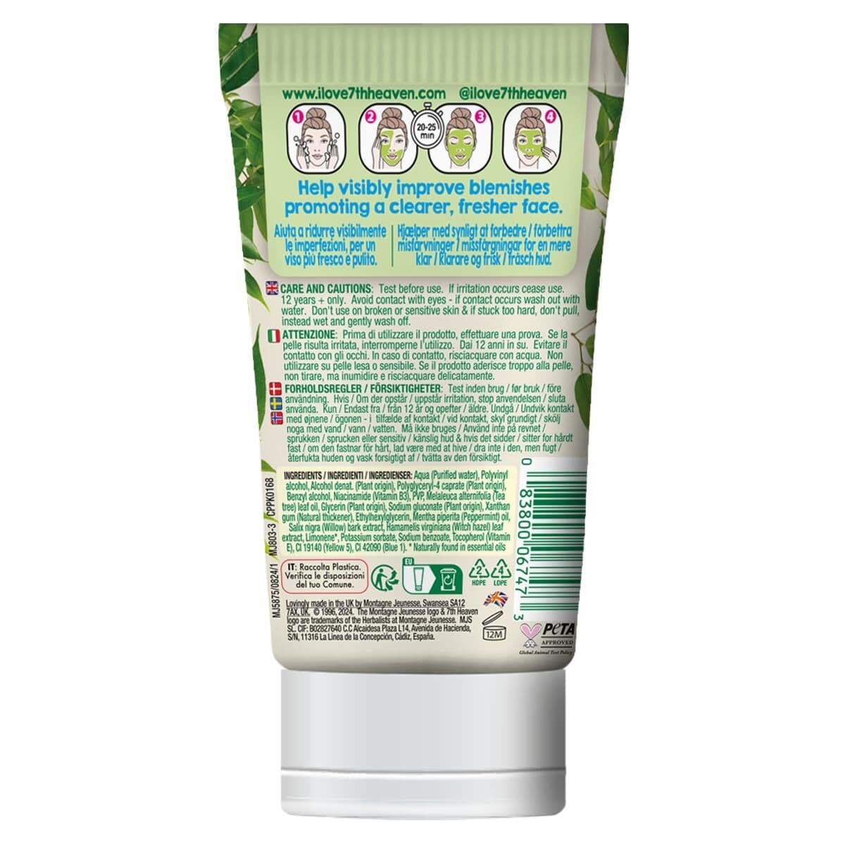 Maschera Viso Peel Off 7th Heaven BLEMISH RESCUE 50 ml