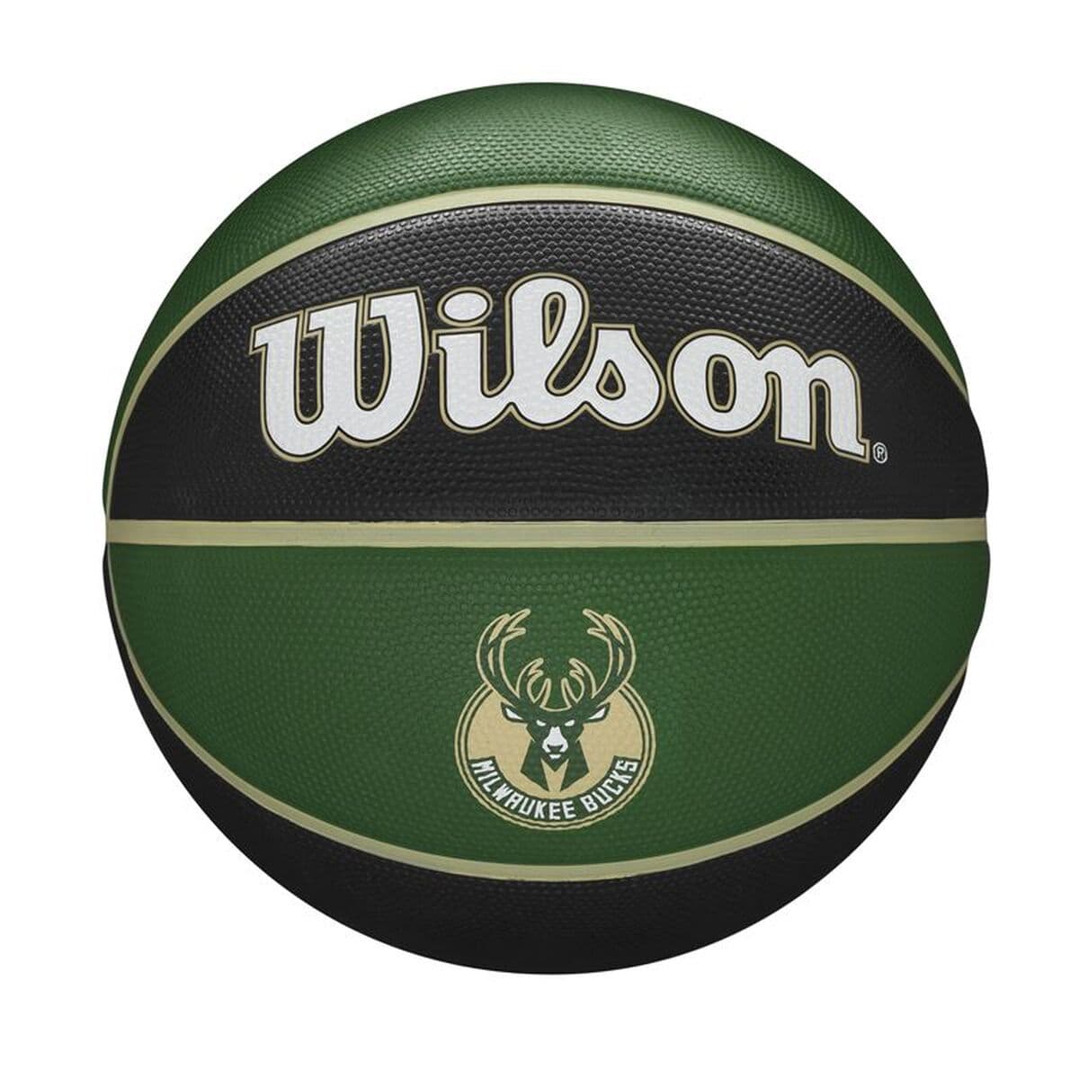 Pallone da Basket Wilson NBA Team Tribute Milwakee 7 Verde Caucciù (Taglia 7)