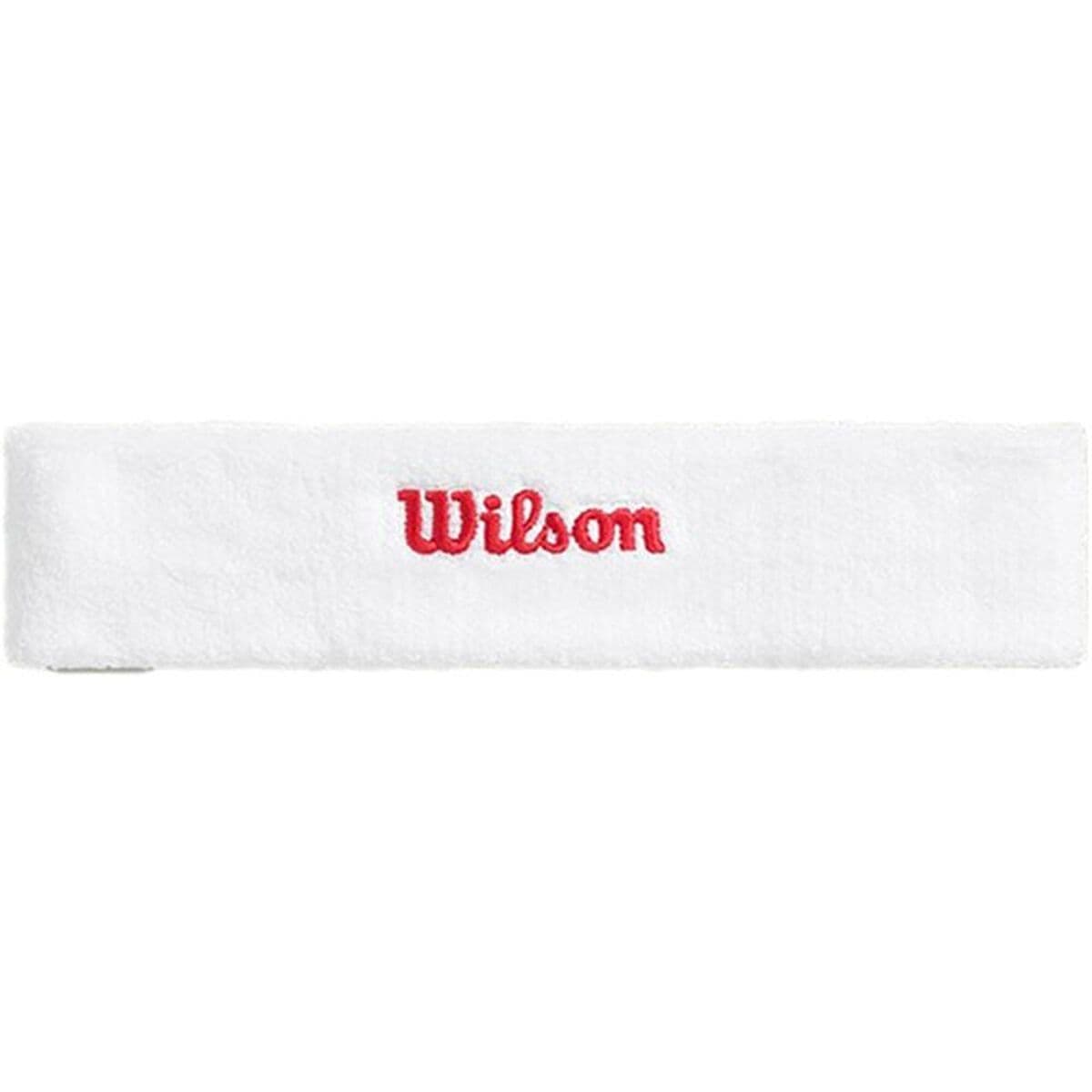 Fascia Sportiva per la Testa Wilson Terry Logo Headband Bianco Taglia unica
