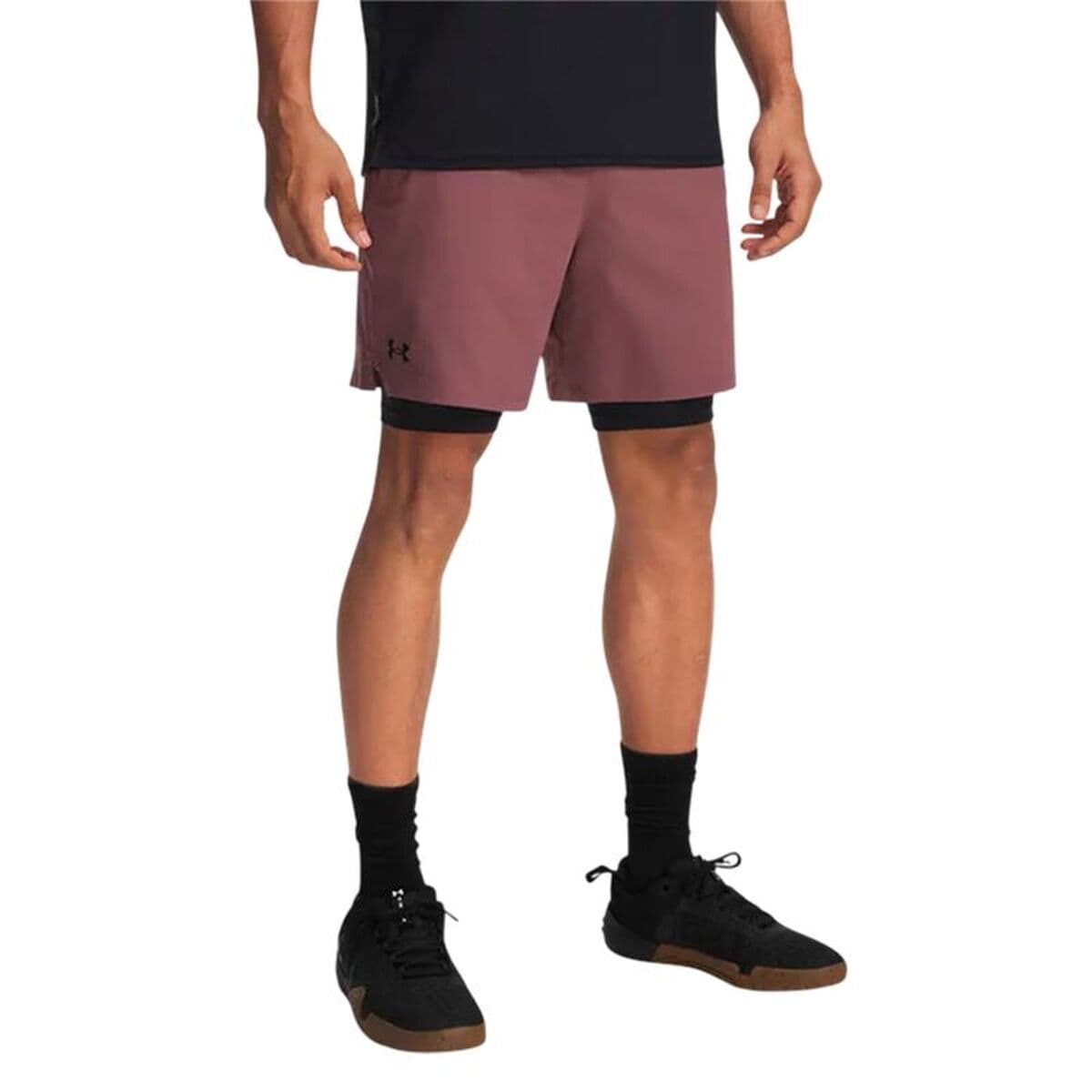 Pantaloni Corti Sportivi da Uomo Under Armour Vanish Woven Marrone