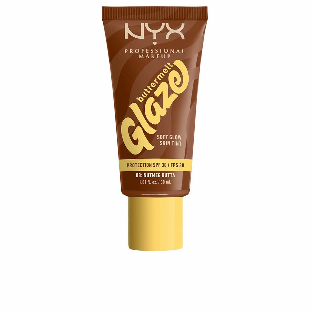 Protezione Solare Viso NYX BUTTERMELT GLAZE Nº 08-Nutmeg Butta Spf 30 30 ml
