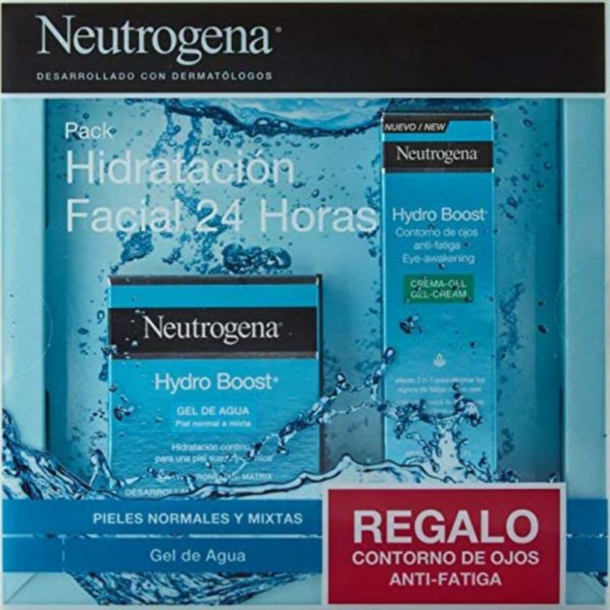 Set Cosmetica Unisex Neutrogena Hydro Boost Gel De Agua Facial 15 ml Gel 2 Pezzi