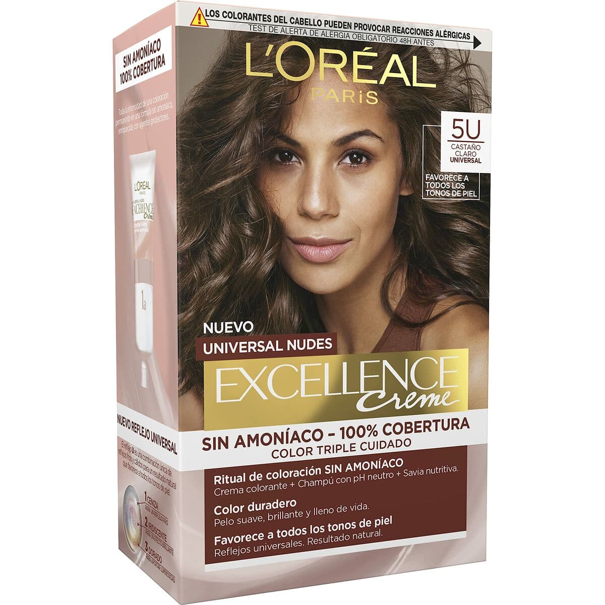 Tintura Permanente L'Oreal Make Up Excellence Castano Chiaro Nº 5u-Light Brown (5 Unità)