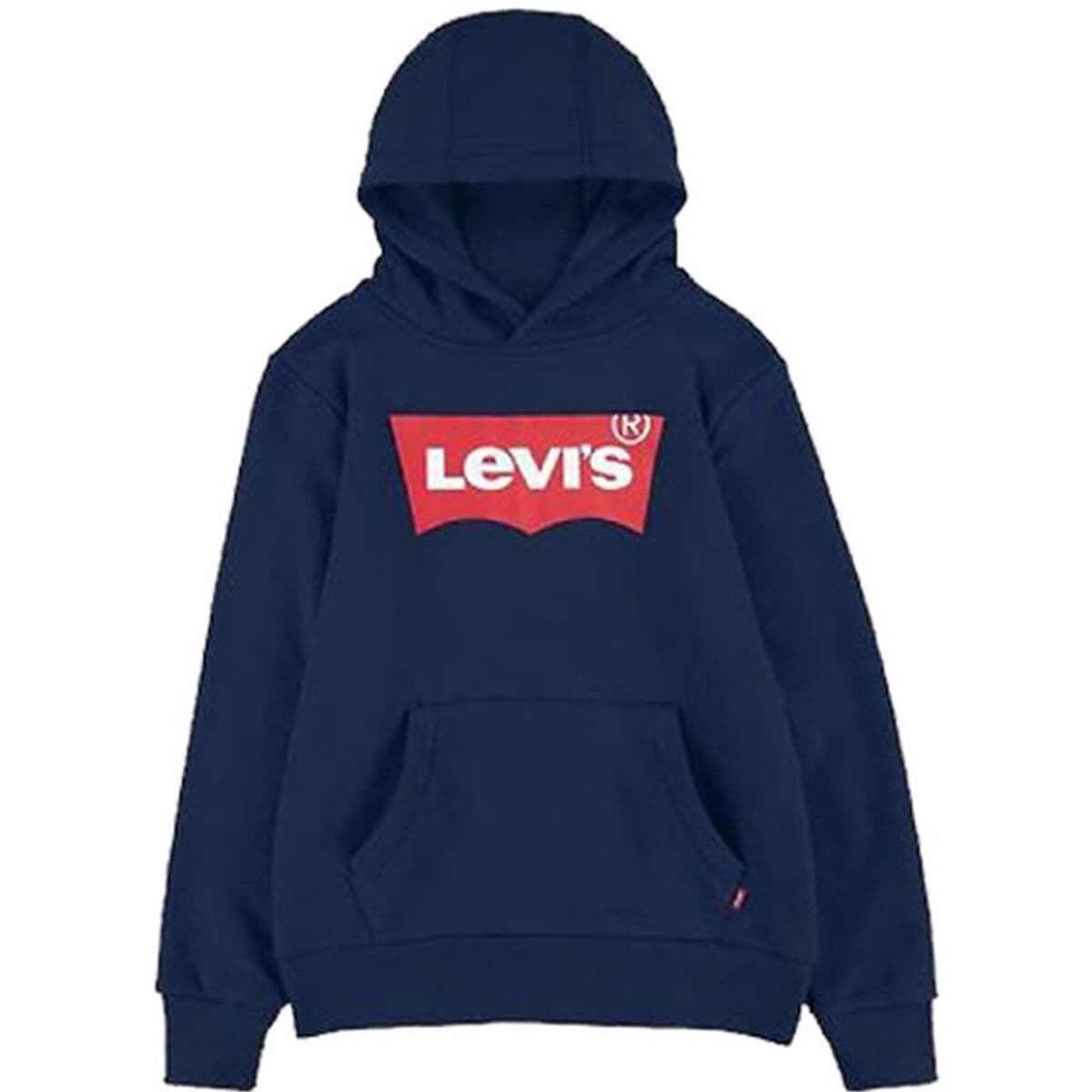 Felpa con Cappuccio Bambino S KNIT TOP Levi's LVB-BATWING SCREENPRINT HOODIE Blu Marino