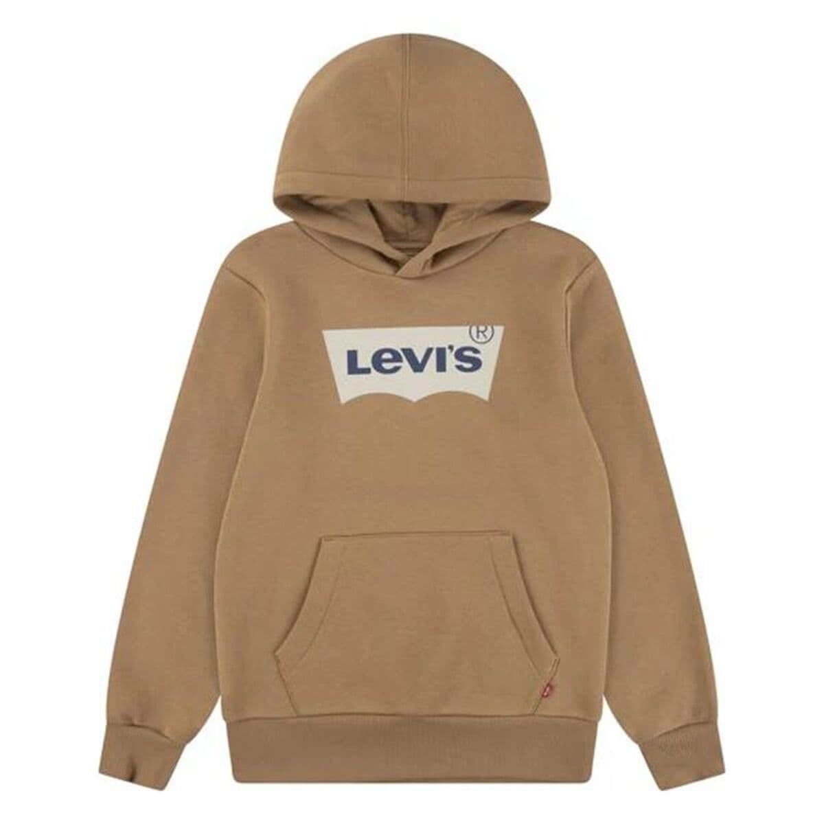 Felpa con Cappuccio Bambino Levi's Lvb Batwing Screenprint Hoodie Marrone