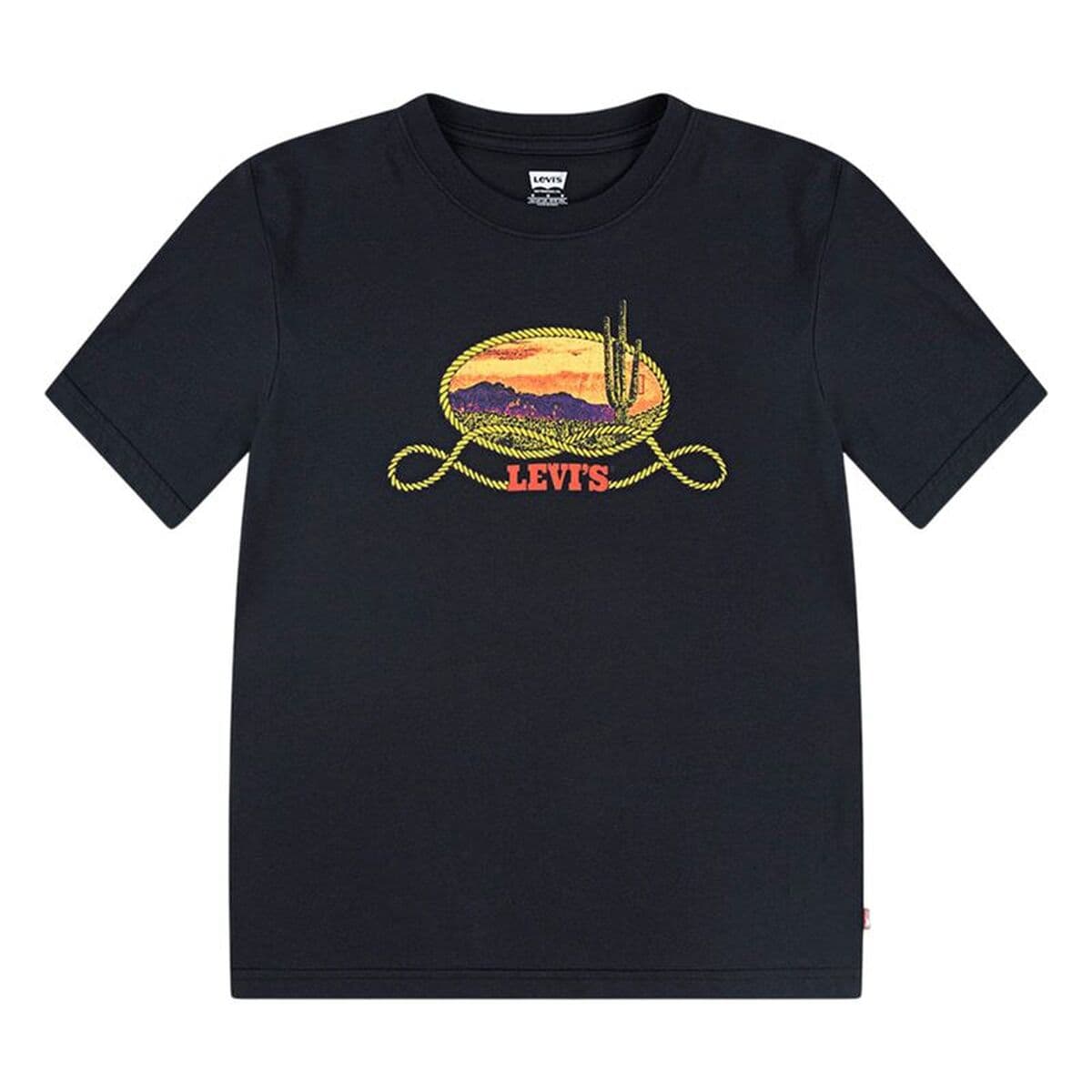 Maglia a Maniche Corte per Bambini Levi's Lvb Cactus In The Sunset Nero