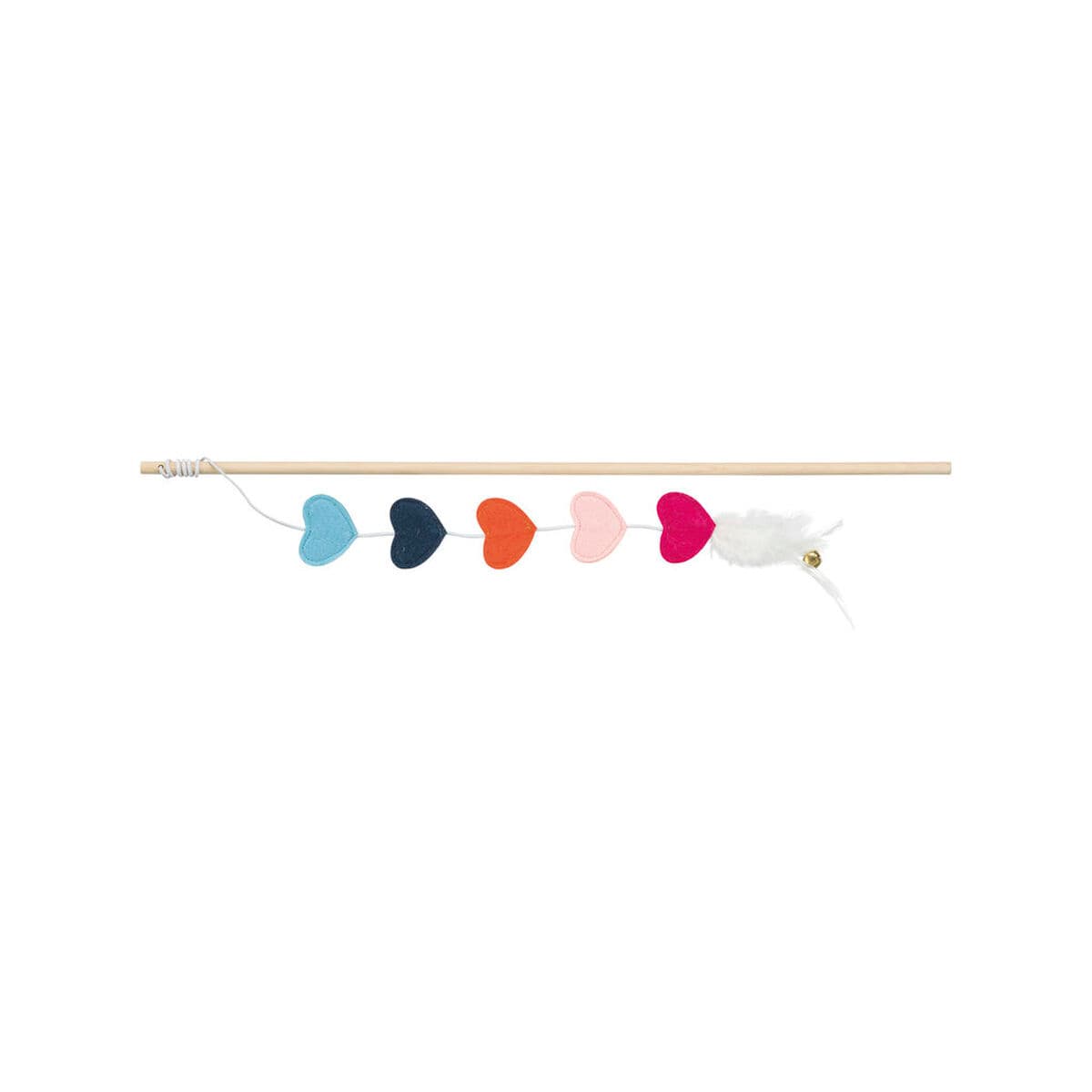 Giocattolo per gatti Trixie Multicolore Piuma Cuore 48 cm
