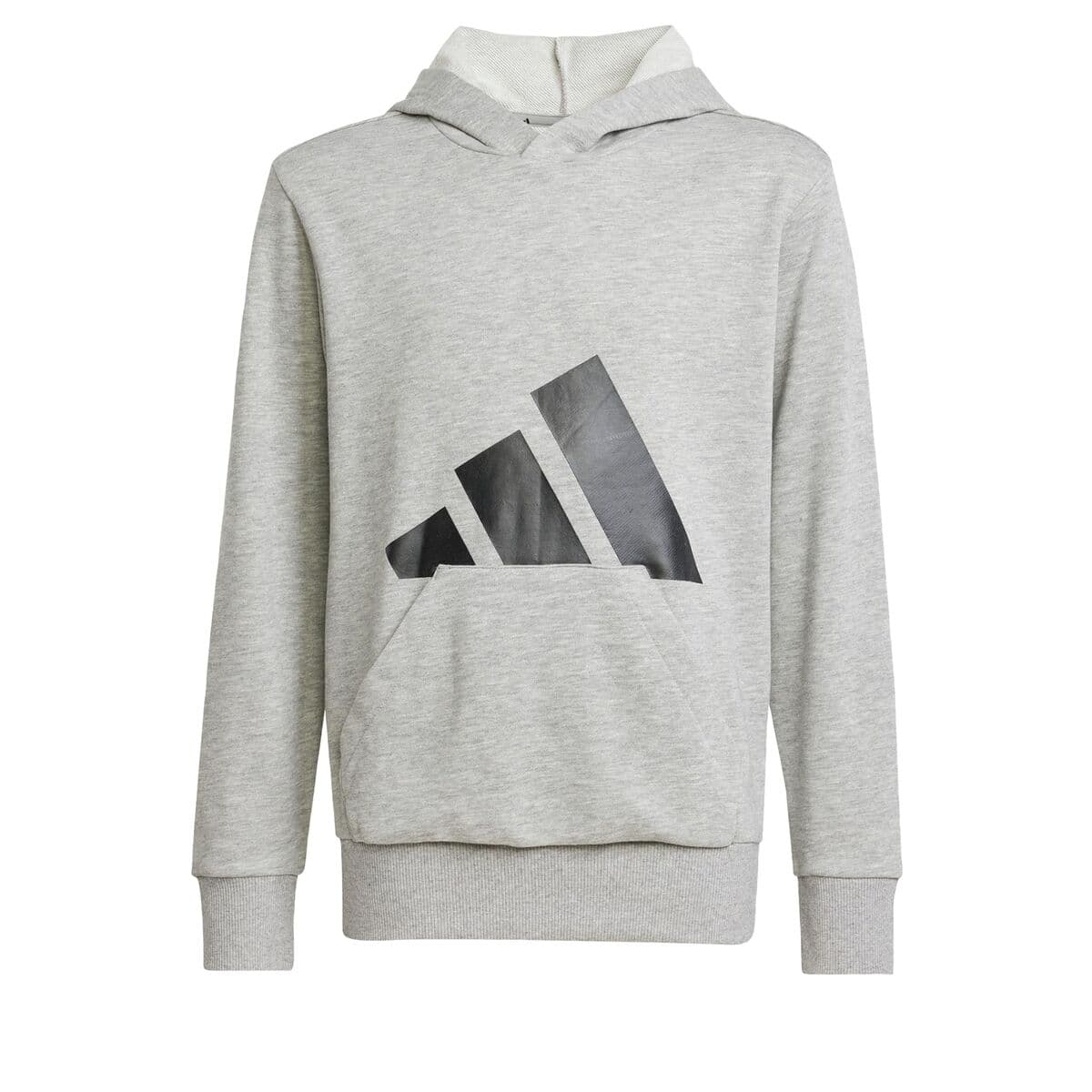 Felpa con Cappuccio da Bambina Adidas Big Logo French Terry Hd Grigio chiaro