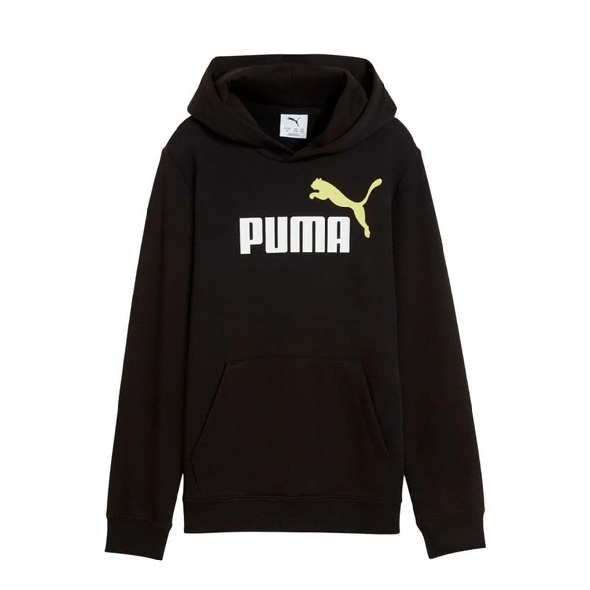 Felpa con Cappuccio Bambino Puma Essentials 2 Color No.1 Log Nero